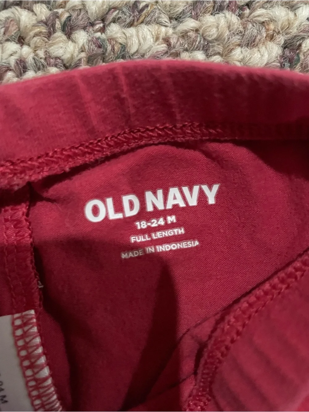 Old Navy Burgundy Toddler Leggings